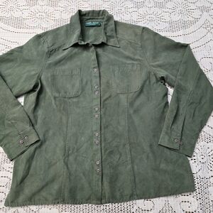 Classic Olive Green Button-Front Men's Jacket